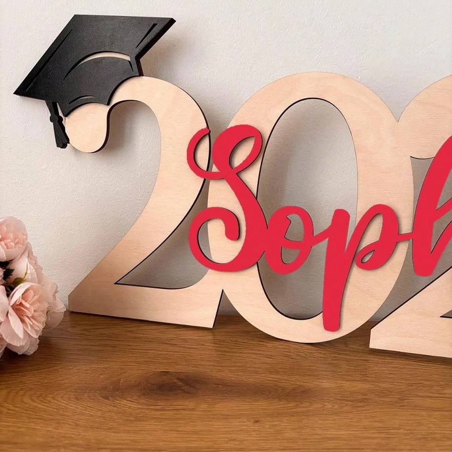 Personalized Graduation Name Sign with Year
