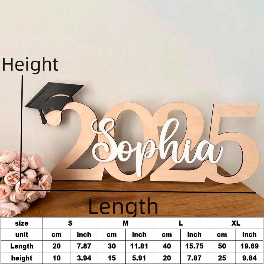 Personalized Graduation Name Sign with Year
