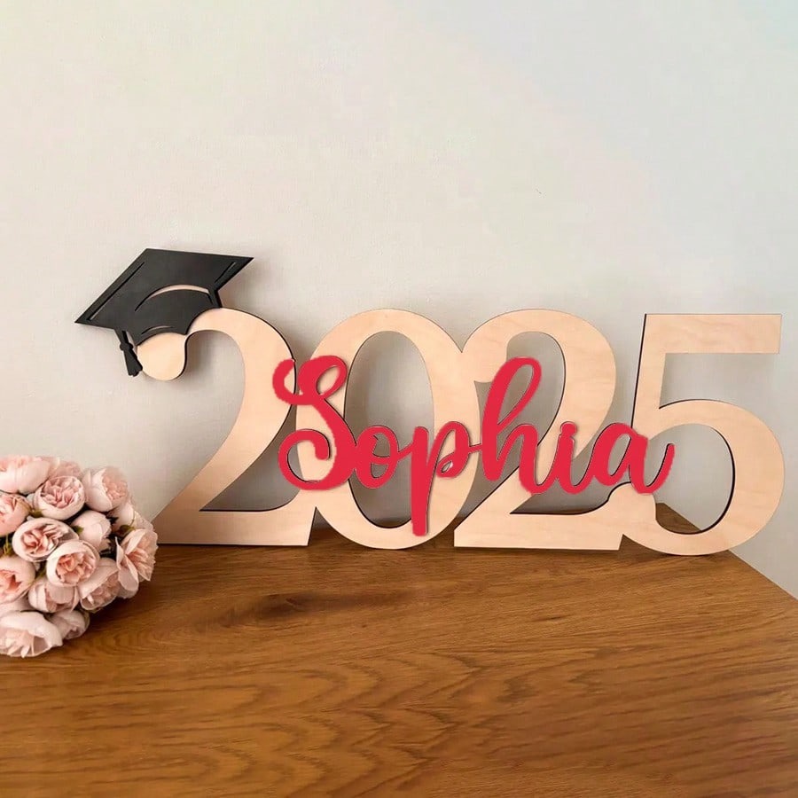 Personalized Graduation Name Sign with Year