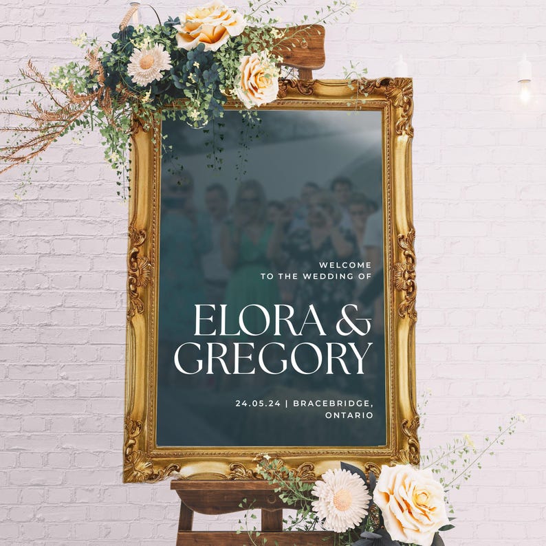 Personalized Wedding Mirror Decals