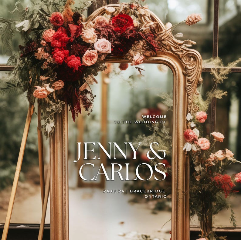 Personalized Wedding Mirror Decals