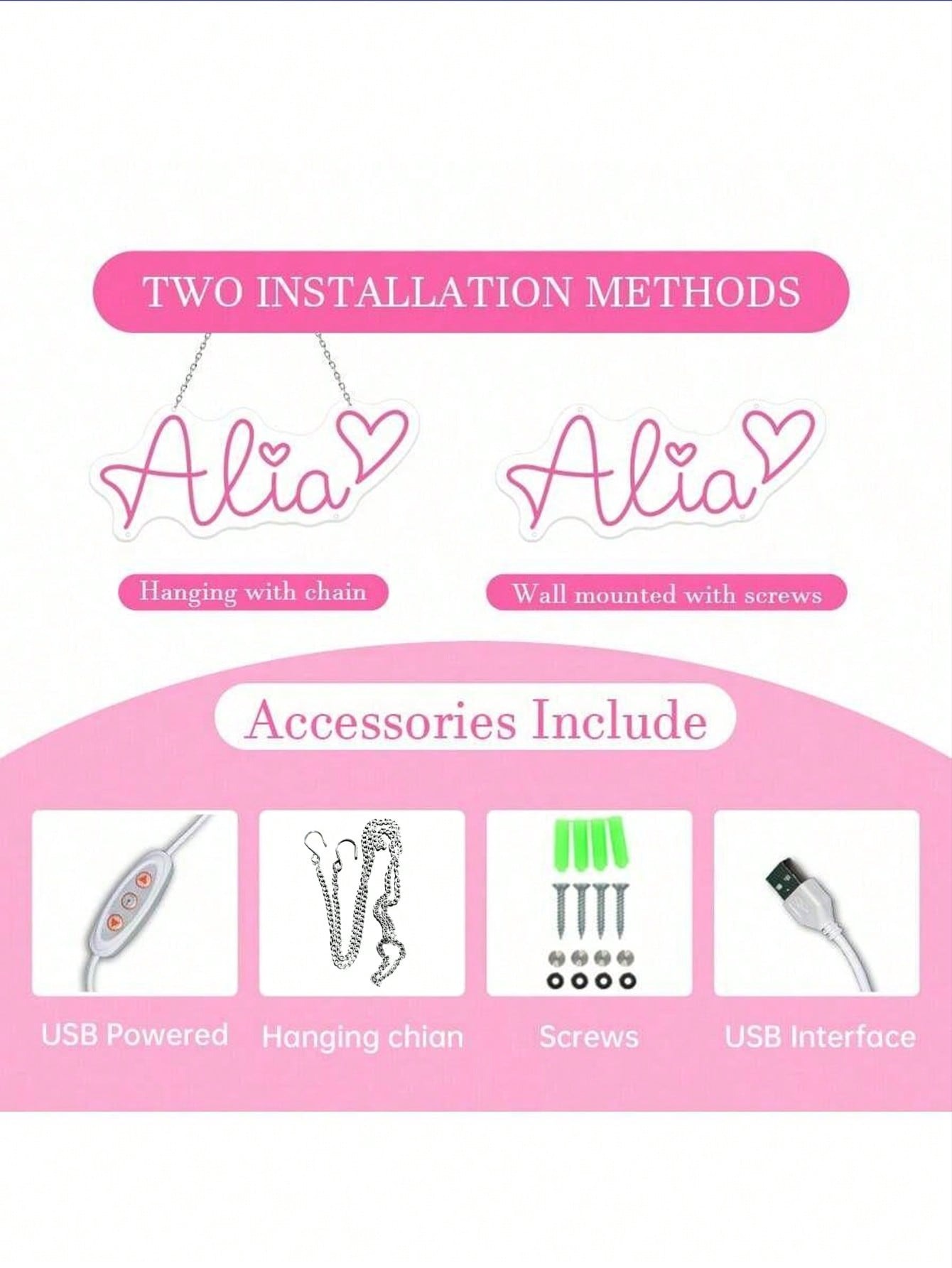 Personalized Neon Name Wall Decor