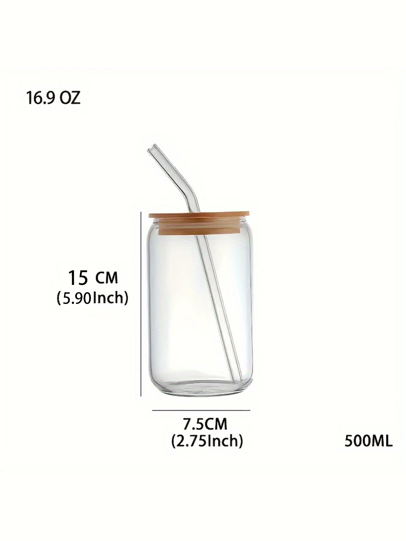 Personalized Daisy Glass Iced Coffee Mug with Bamboo Lid