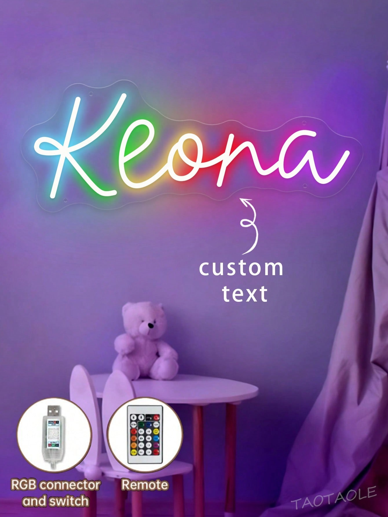 Personalized RGB Name Neon Sign