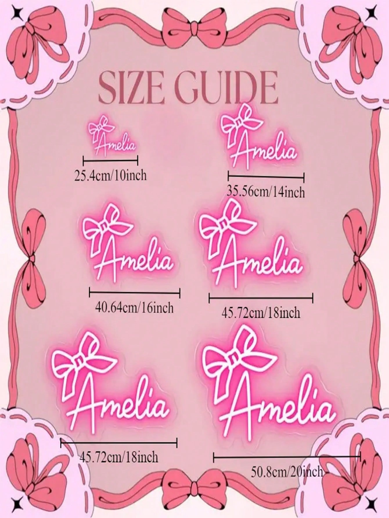 Custom Bow Neon Wall Sign - Gift For Friends