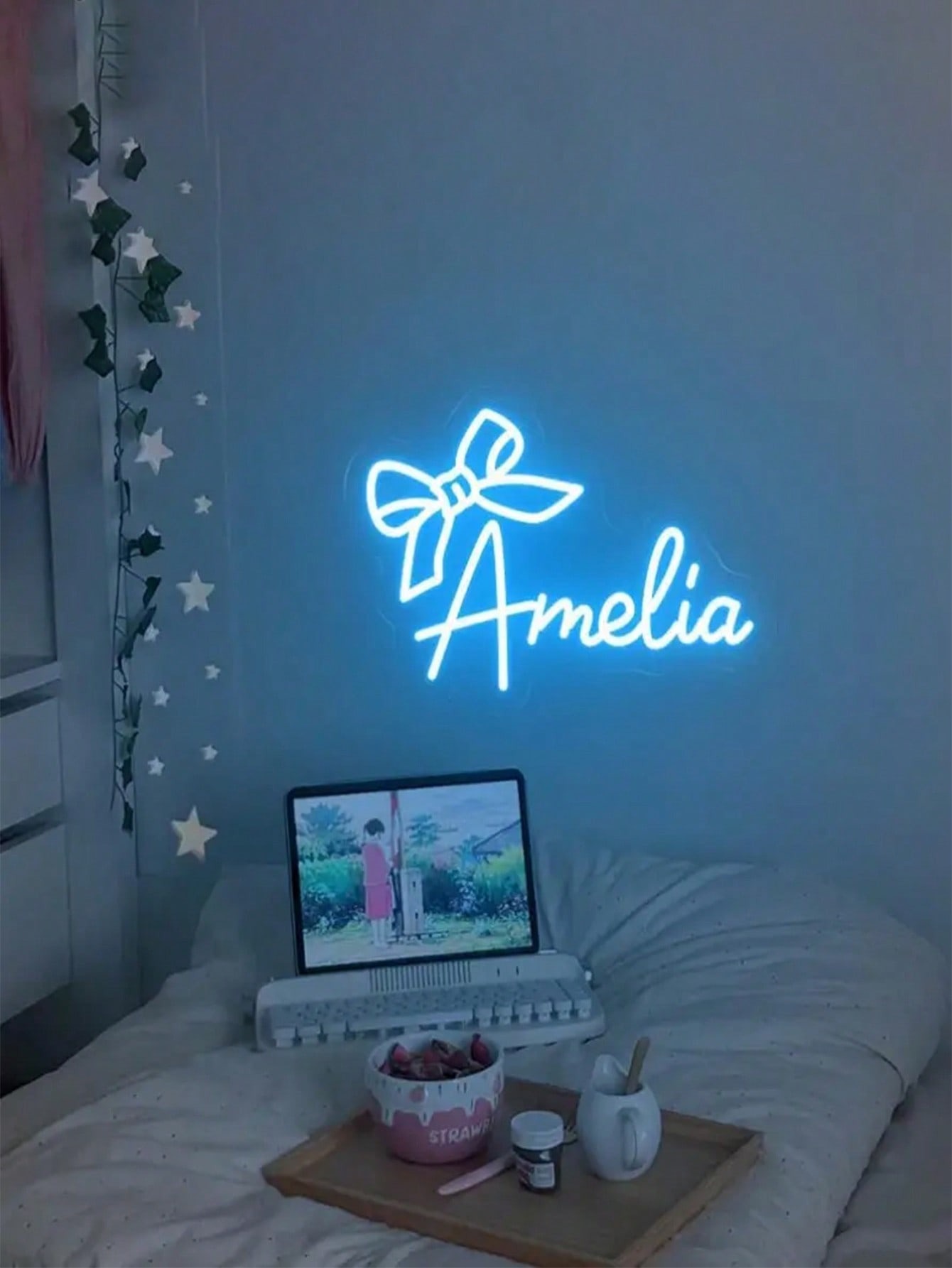 Custom Bow Neon Wall Sign - Gift For Friends
