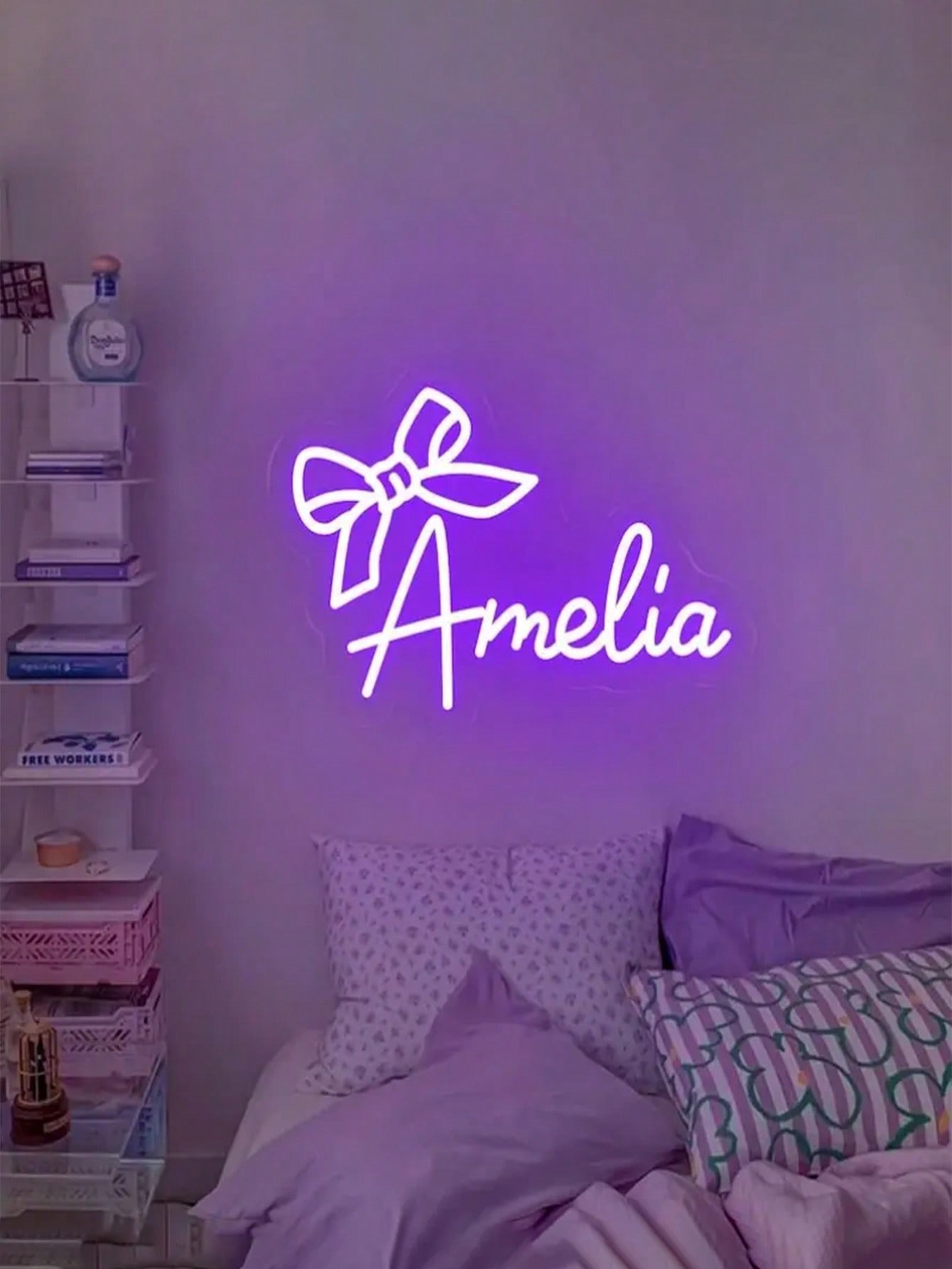 Custom Bow Neon Wall Sign - Gift For Friends