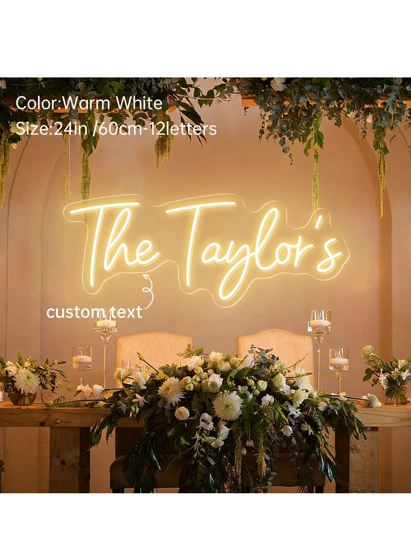 Custom Wedding Name Neon Sign