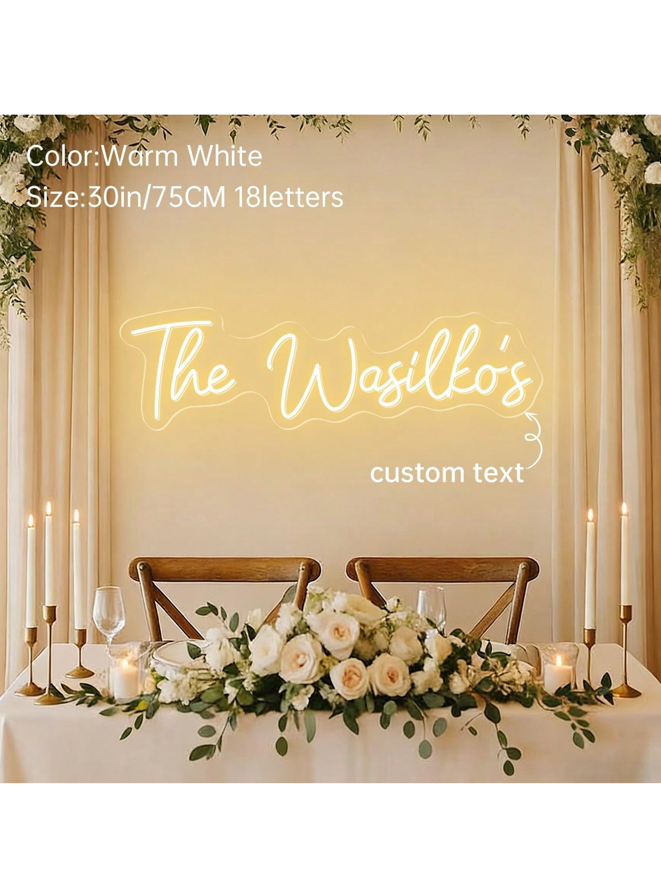 Custom Wedding Name Neon Sign