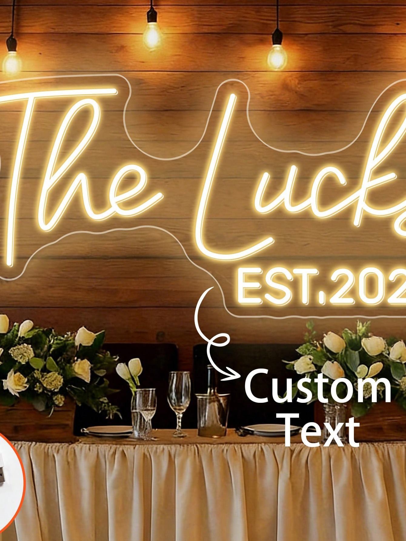 Custom Wedding Name Neon Sign
