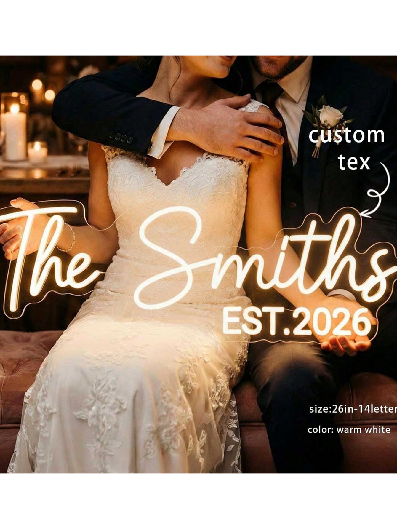 Custom Wedding Name Neon Sign