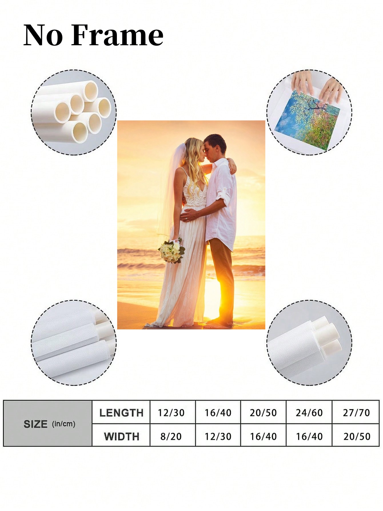 Wedding Custom Frame Canvas With Your Photos