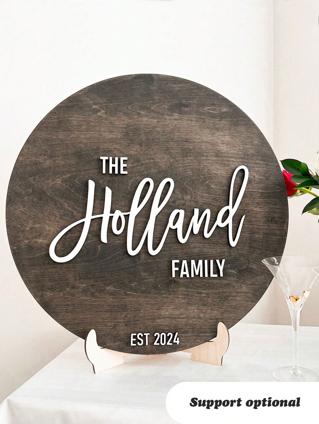 Lovely Wooden Party Sign With DIY Name