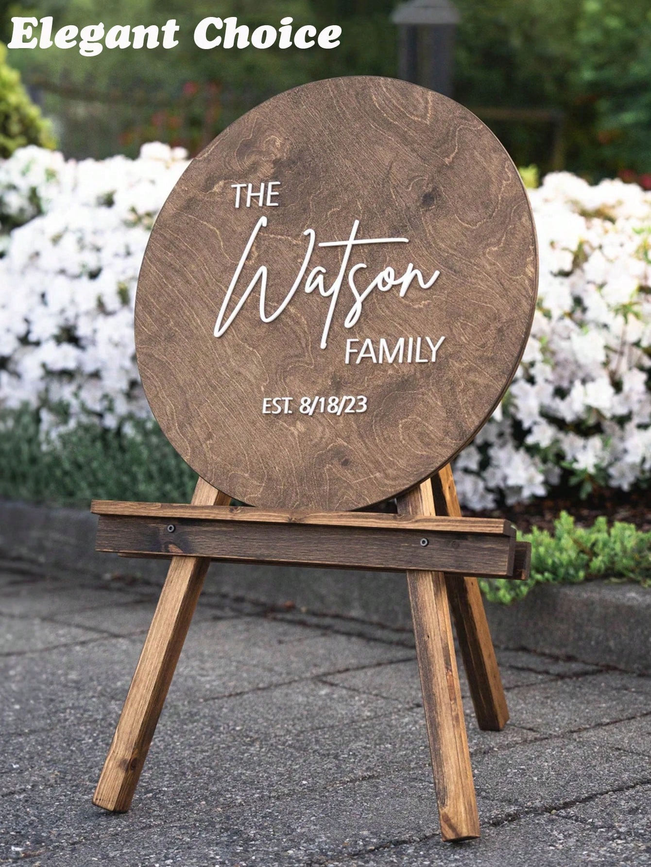 Lovely Wooden Party Sign With DIY Name