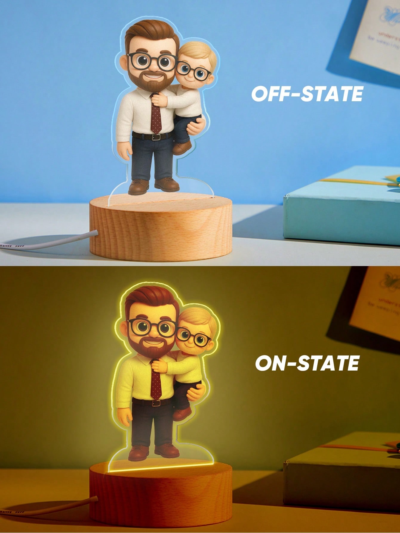 Custom Cartoon Photo Night Light