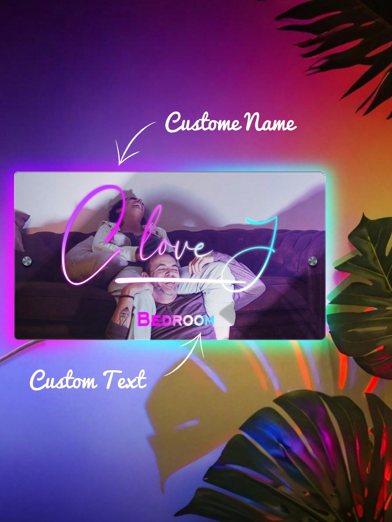 Personalized Mirror Name LED Neon Sign