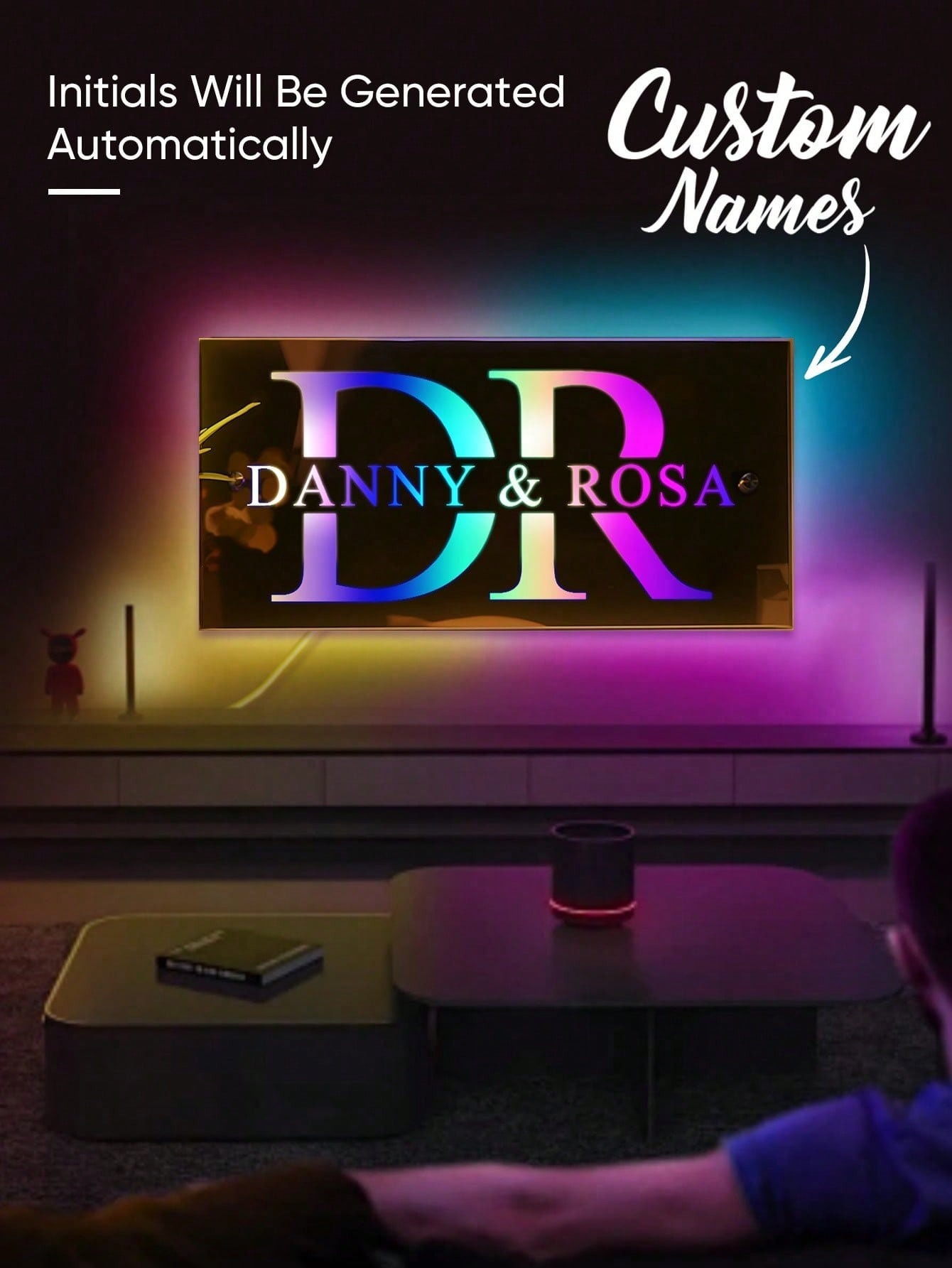 Custom Name Mirror LED Light - Wall Decoration