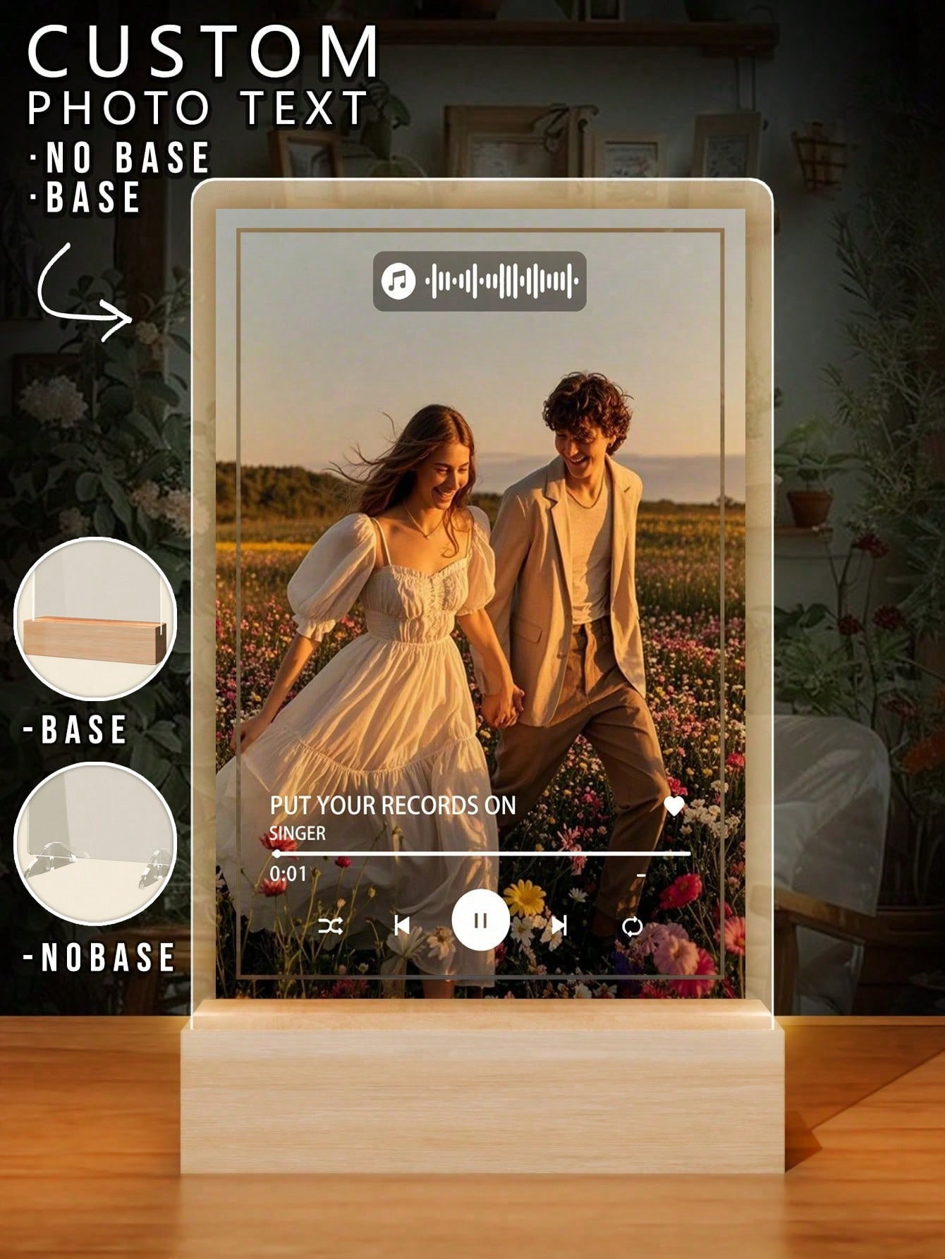 Personalized Music Cover Photo Acrylic Light