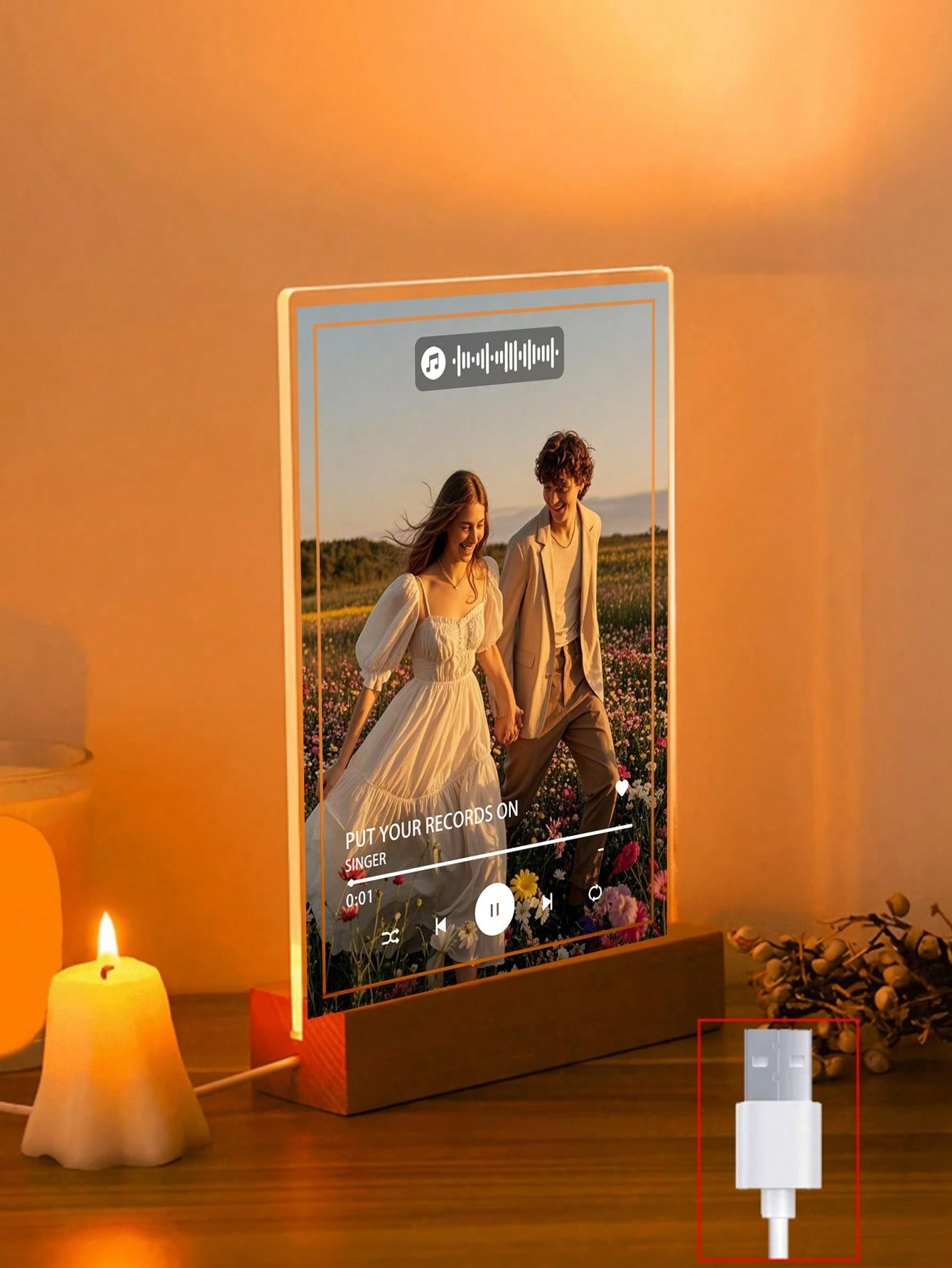 Personalized Music Cover Photo Acrylic Light