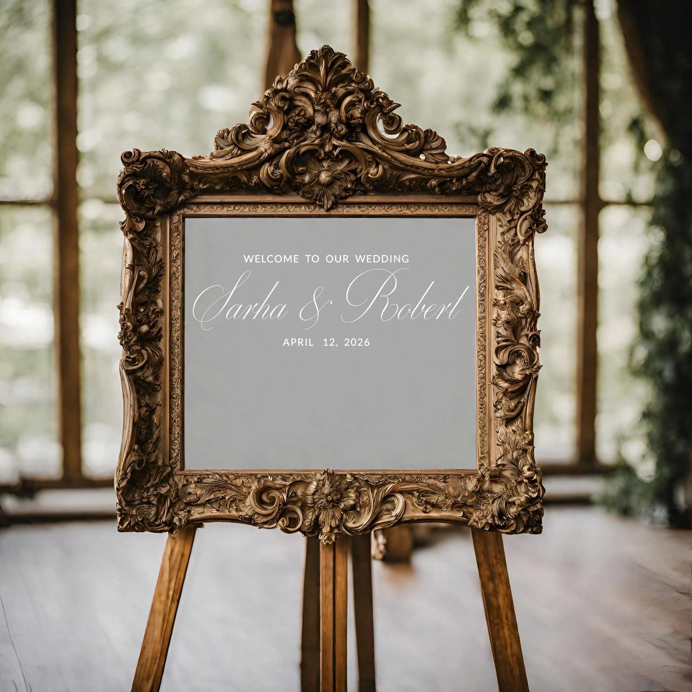 Personalized Wedding Welcome Mirror Decal