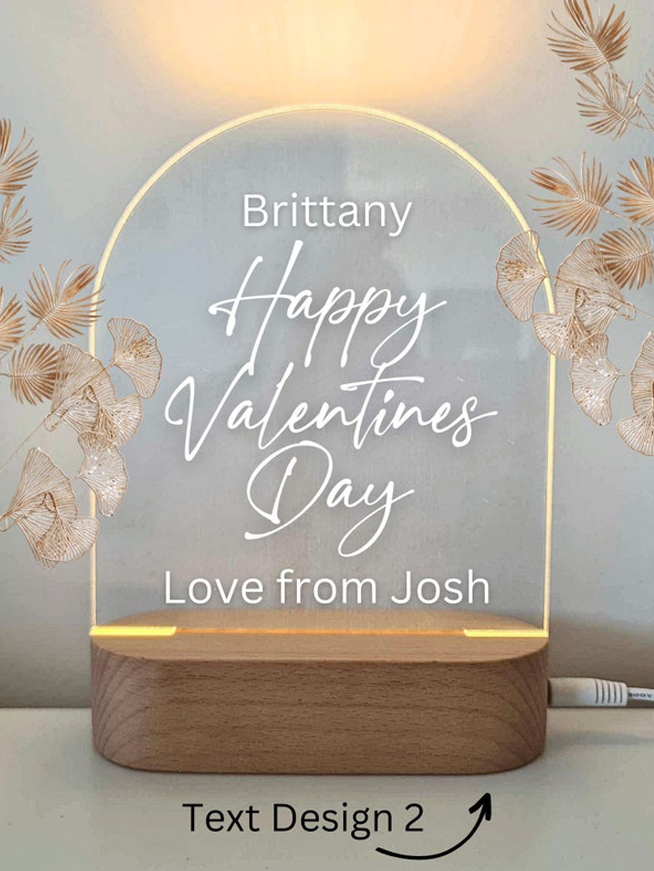 Personalized Couples Name Night Light