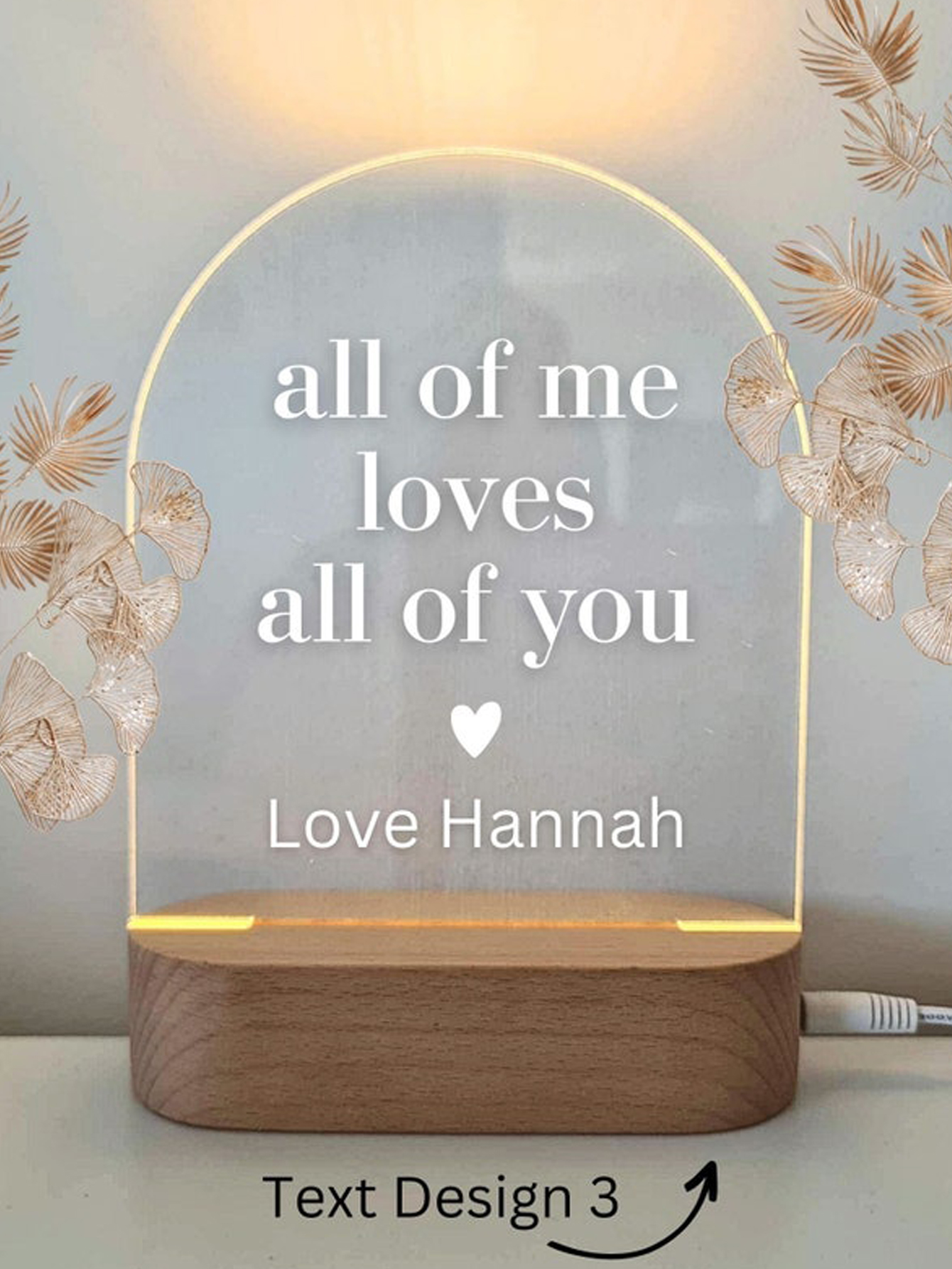 Personalized Couples Name Night Light