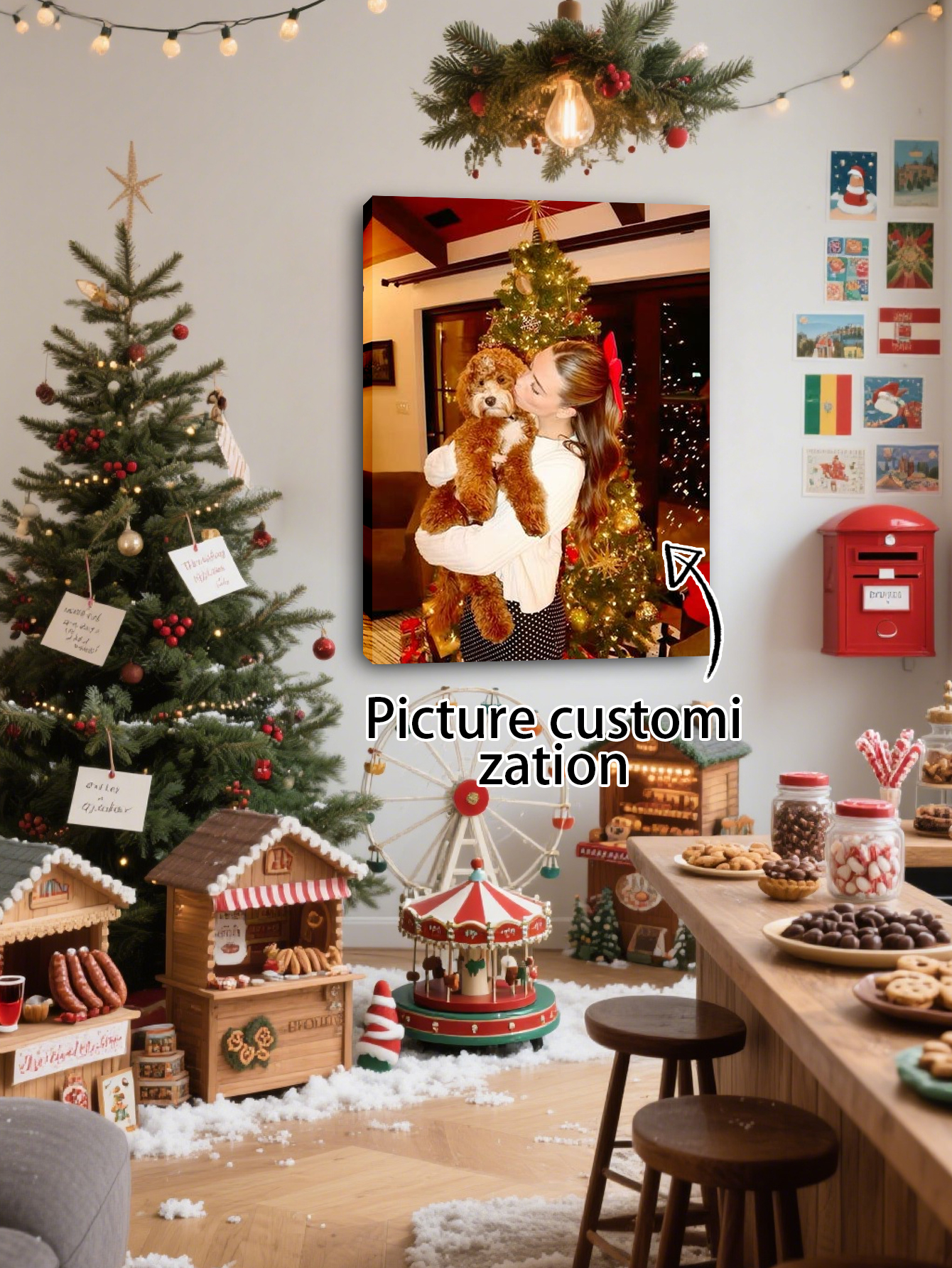 DIY Photo to Christmas Wall Canvas