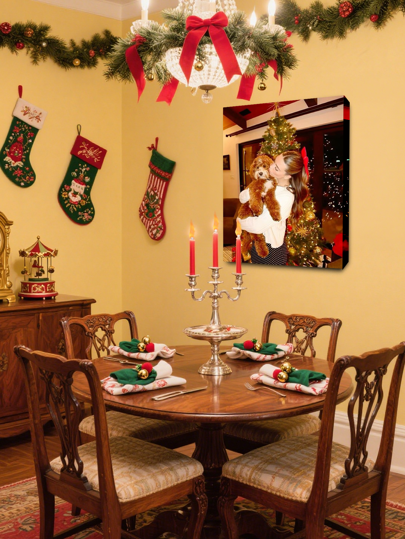 DIY Photo to Christmas Wall Canvas