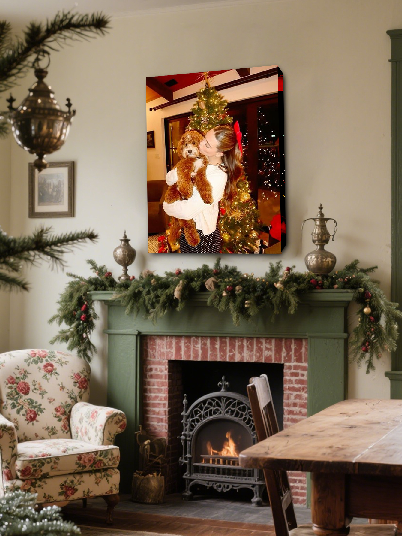DIY Photo to Christmas Wall Canvas