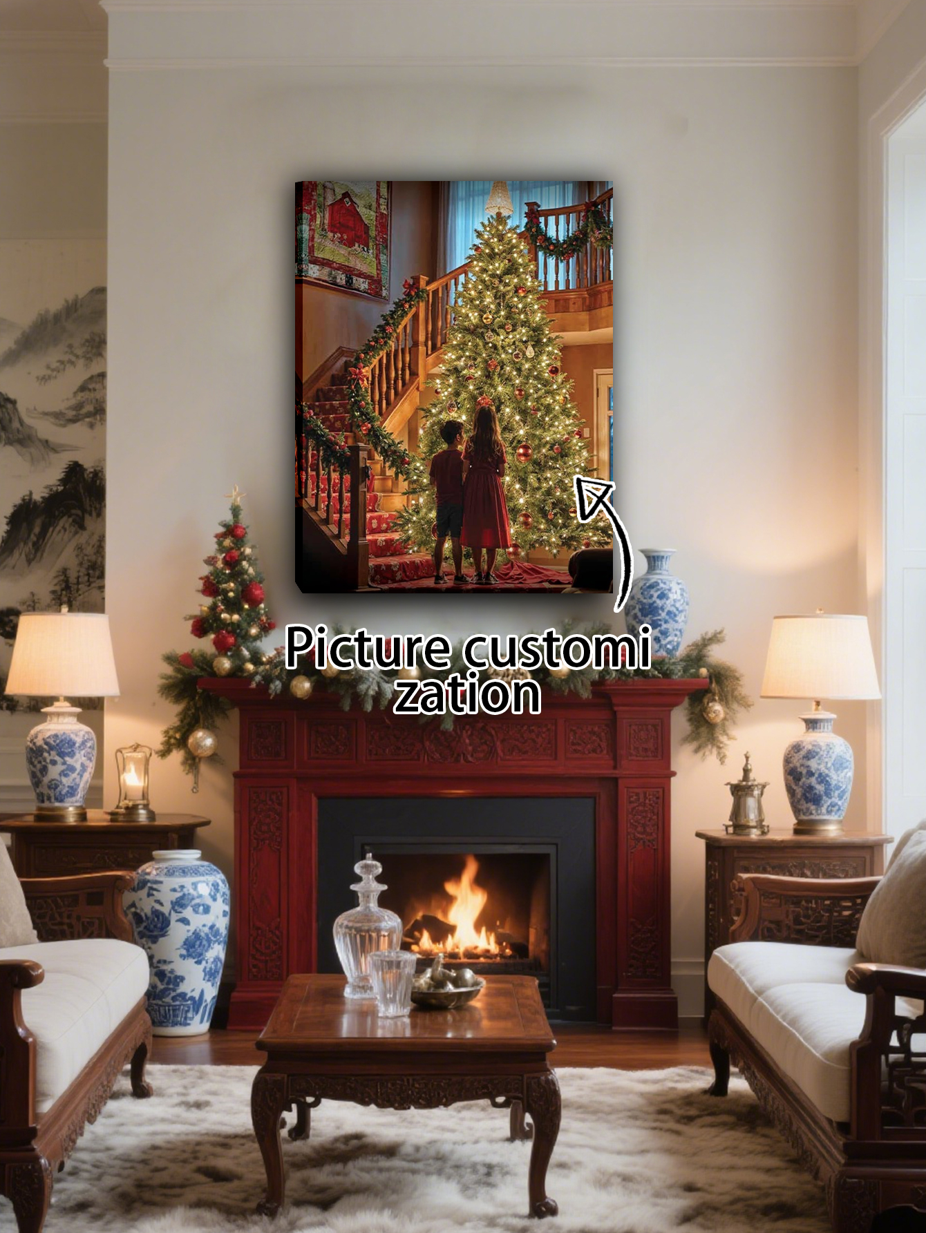DIY Christmas Photo Canvas Wall Decor