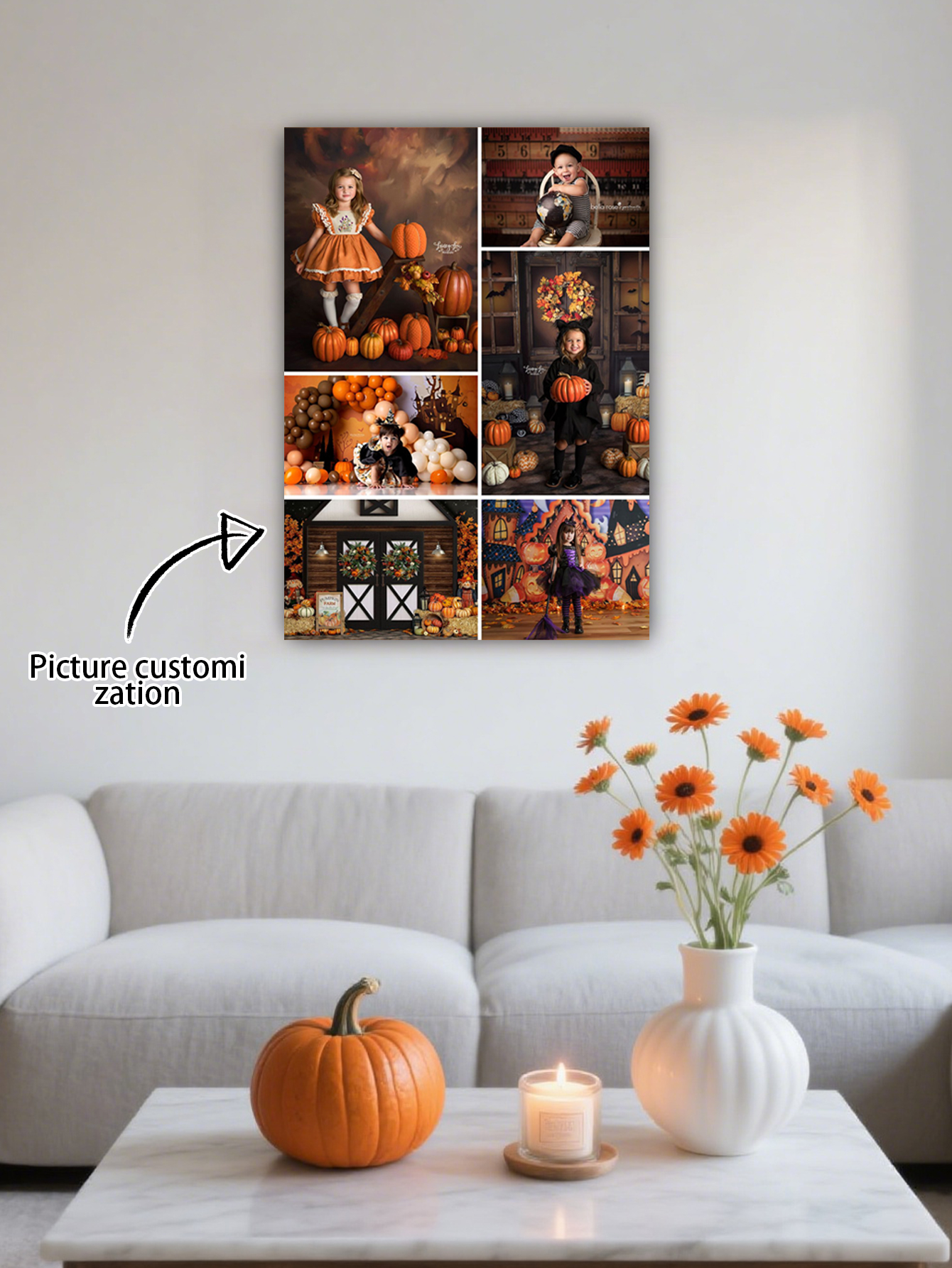 Halloween Custom Photo Wall Canvas