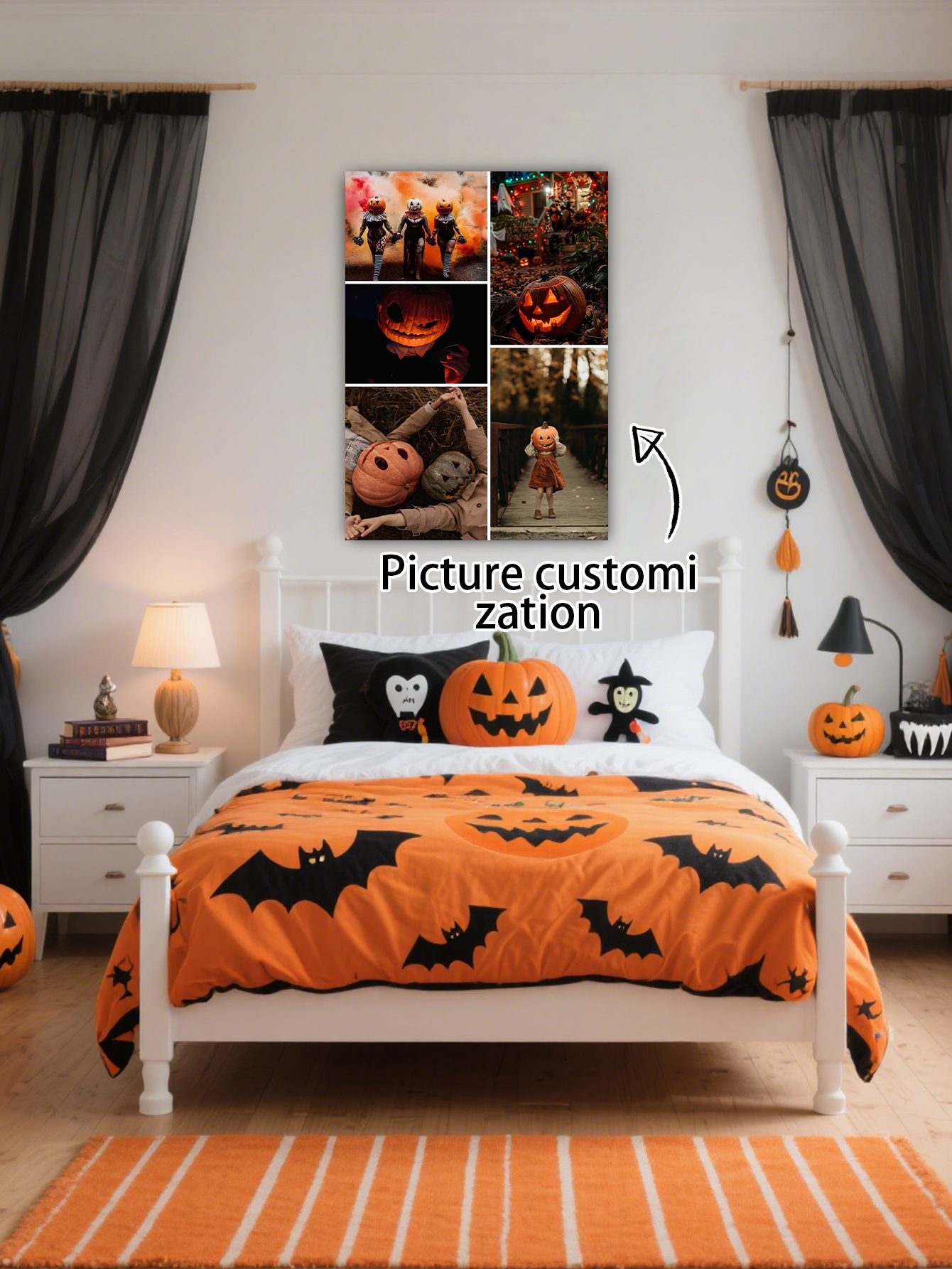 Personalized Halloween Canvas Wall Art