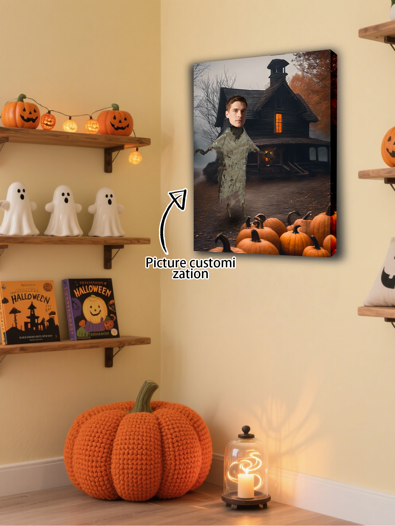 DIY Spooky Halloween Photo Wall Art