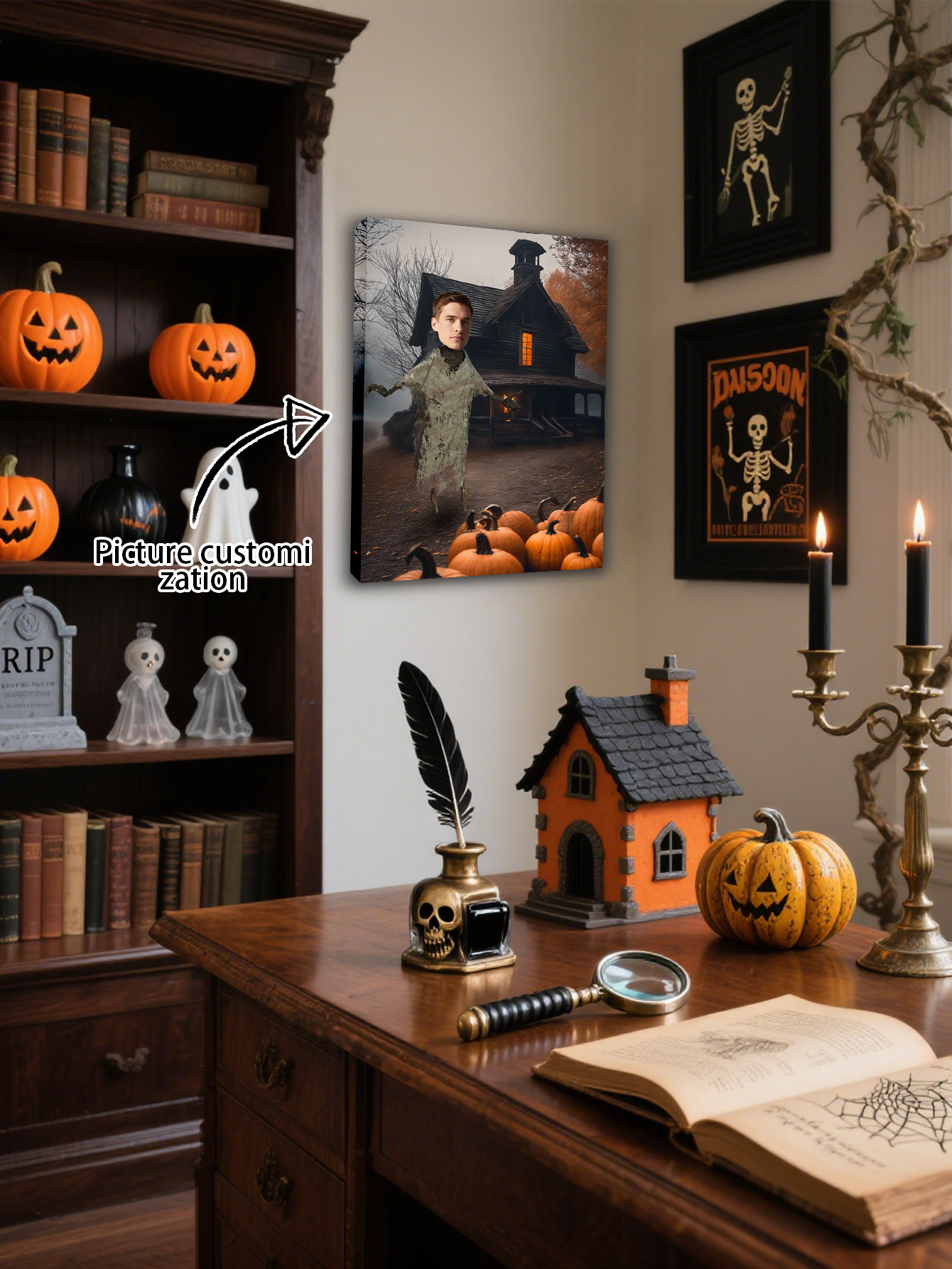 DIY Spooky Halloween Photo Wall Art