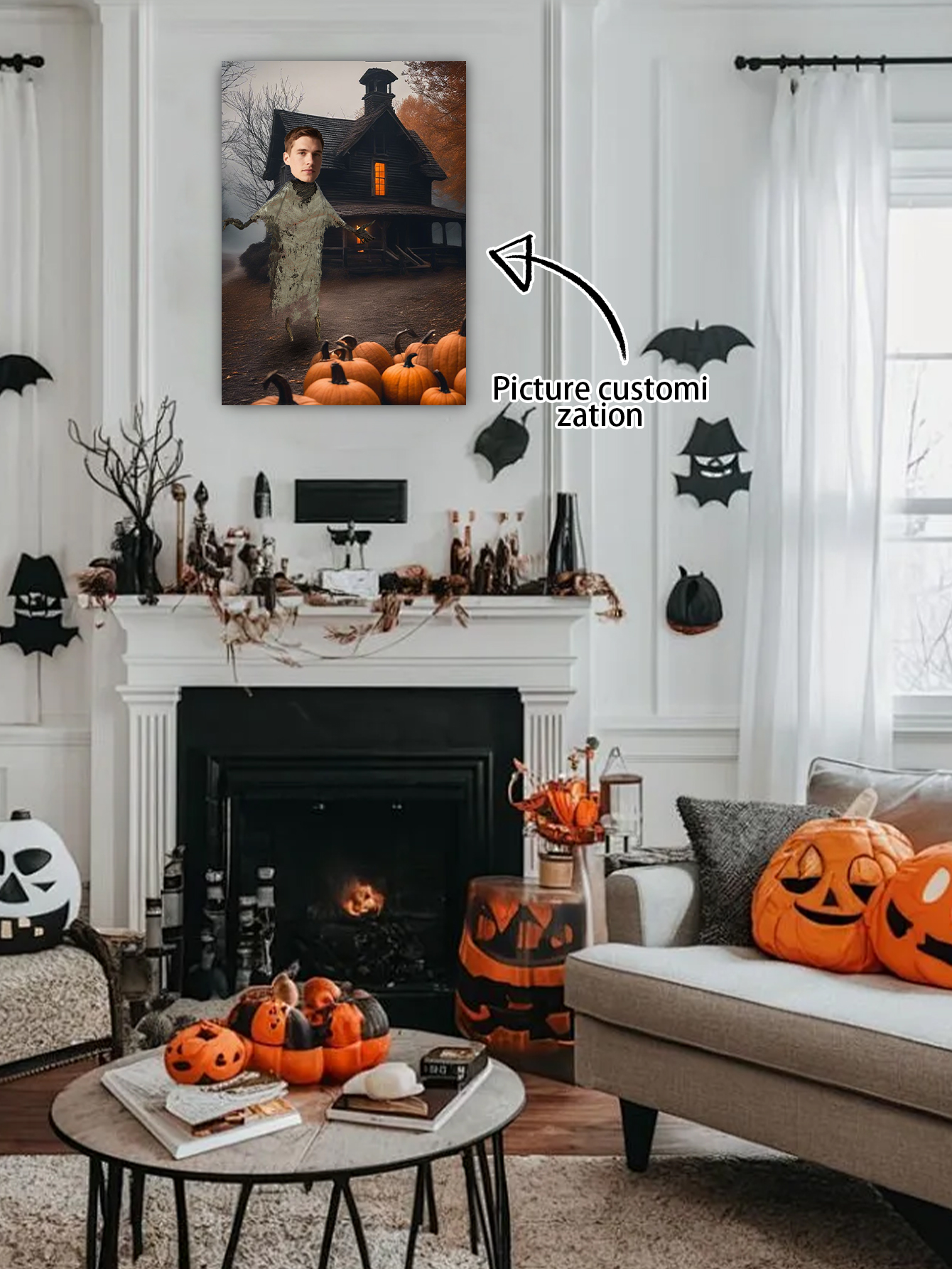 DIY Spooky Halloween Photo Wall Art
