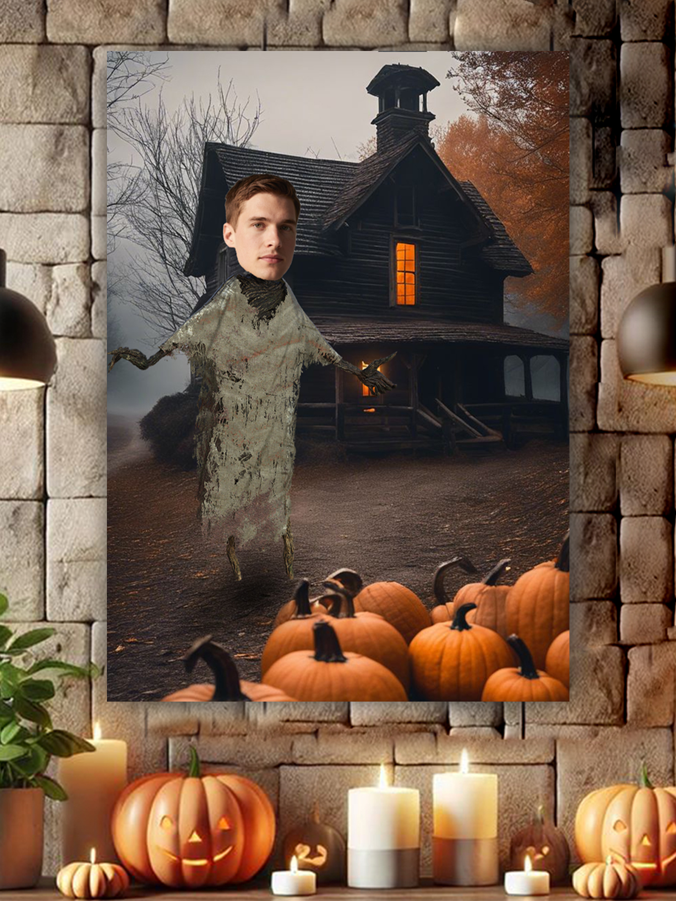 DIY Spooky Halloween Photo Wall Art
