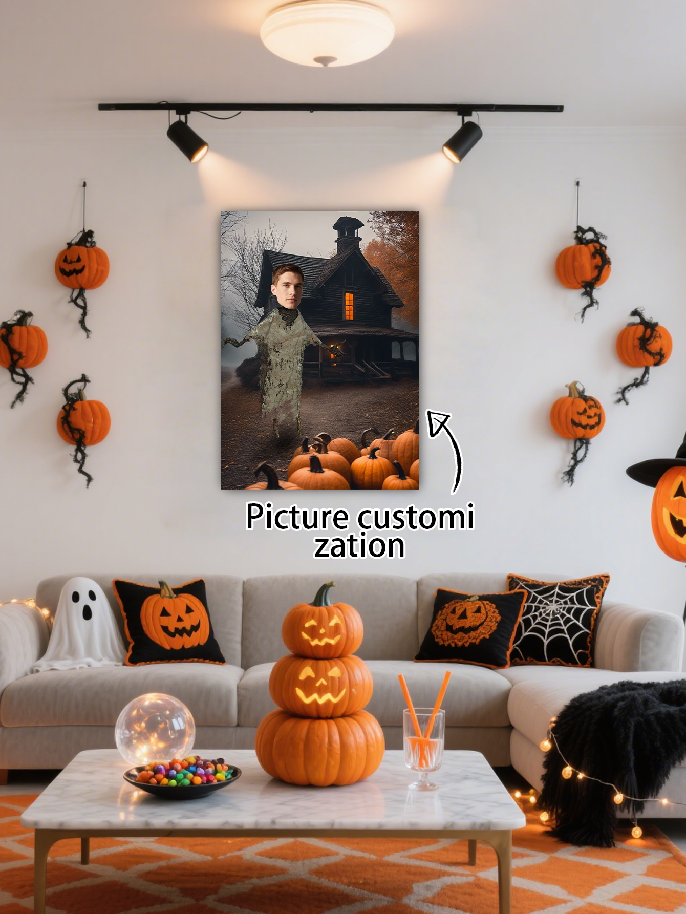 DIY Spooky Halloween Photo Wall Art