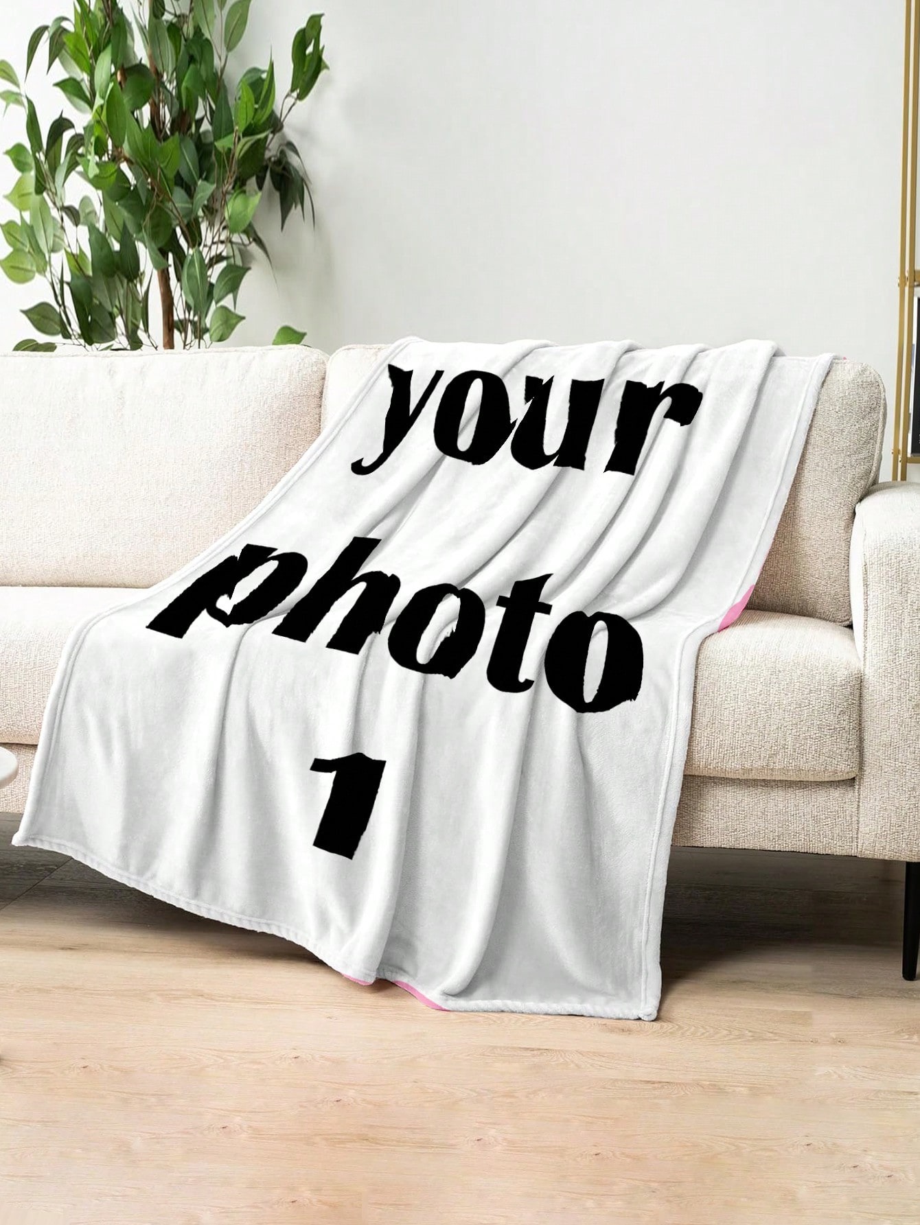 Custom Photo & Text Flannel Blanket