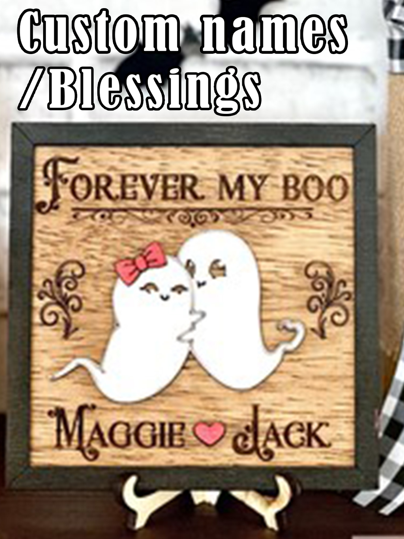 Custom Name Halloween Cute Couple