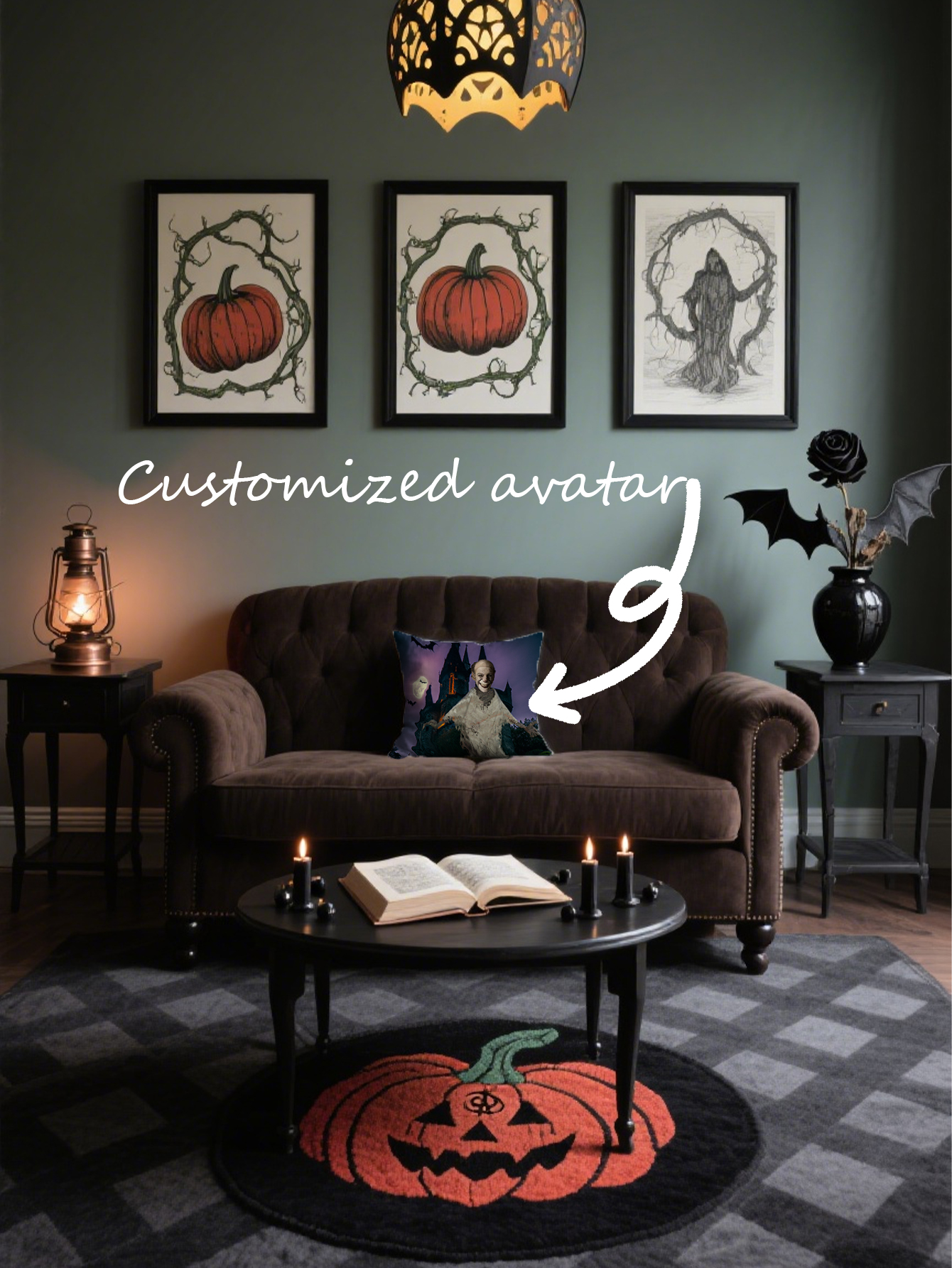 DIY Halloween Avatar Photo Cushion