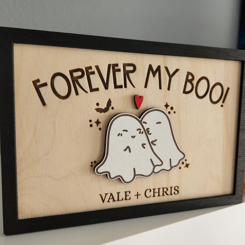 Cute Ghost Halloween Decoration Wood Sign