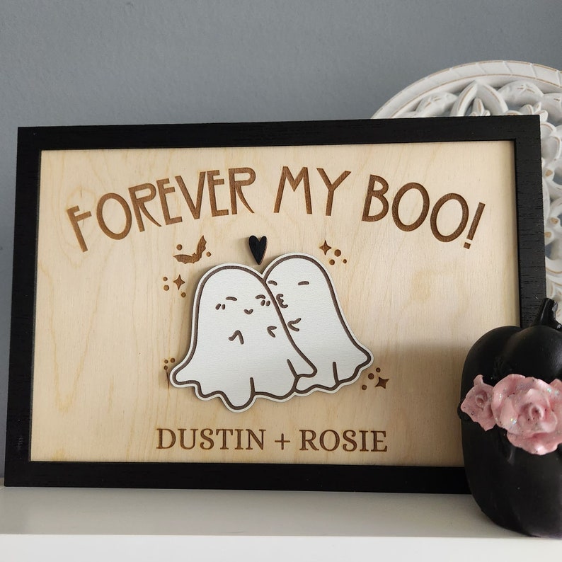Cute Ghost Halloween Decoration Wood Sign