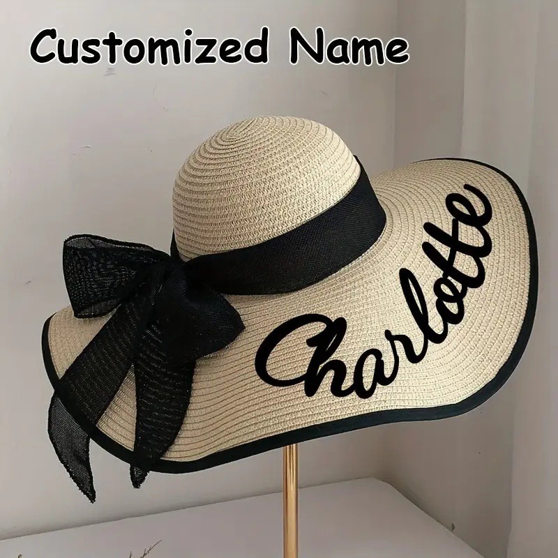 Custom Wide-Brim Bow Sun Hat