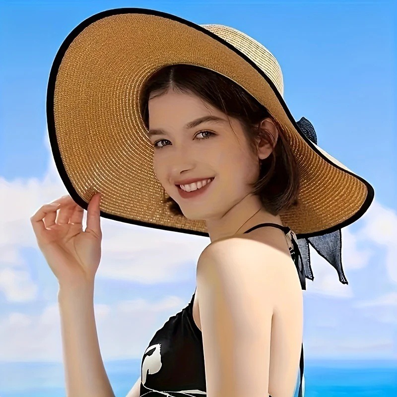Custom Wide-Brim Bow Sun Hat