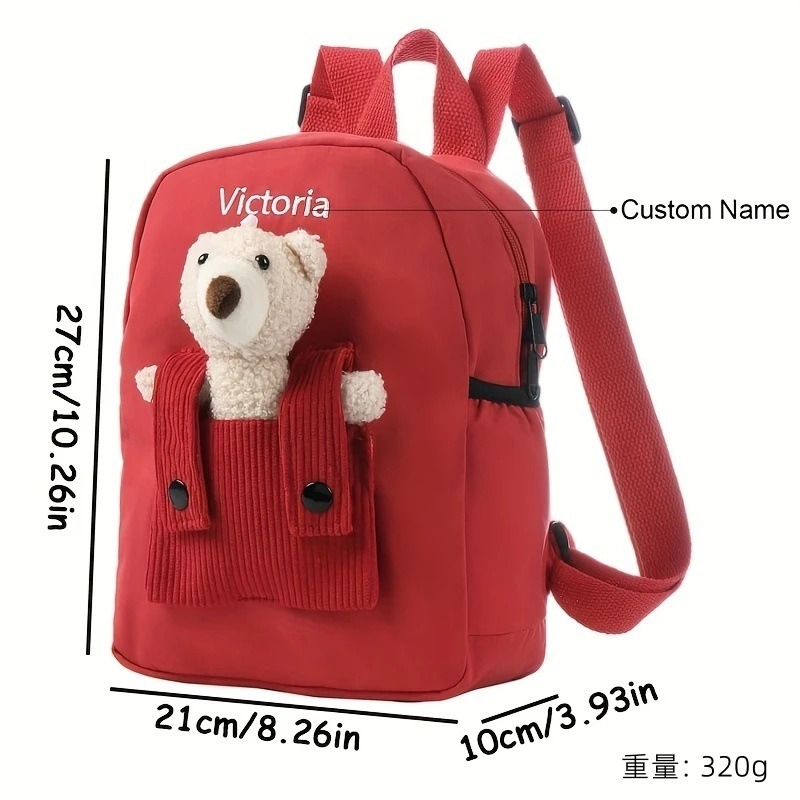 Personalized Cute Bear Back Pack for Kid