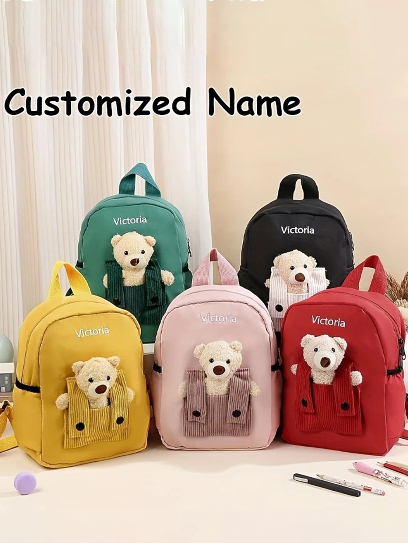 Personalized Cute Bear Back Pack for Kid