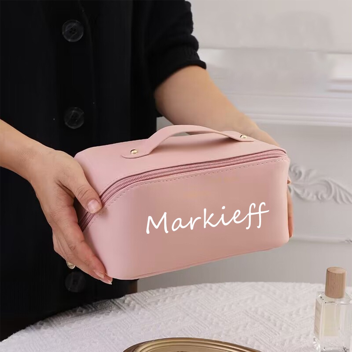 Personalized Laser-Engraved Makeup Bag