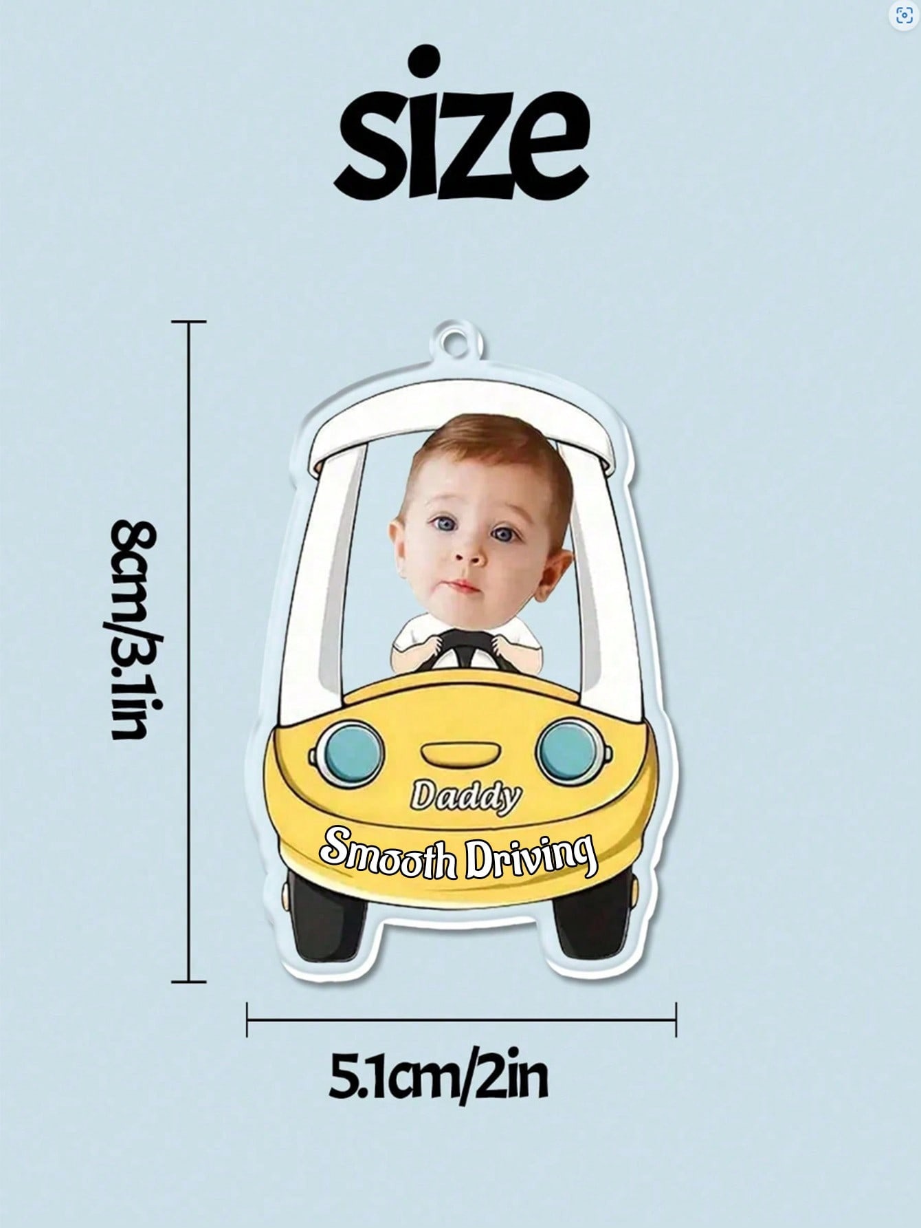 Custom Baby Photo Car Hanging Ornament