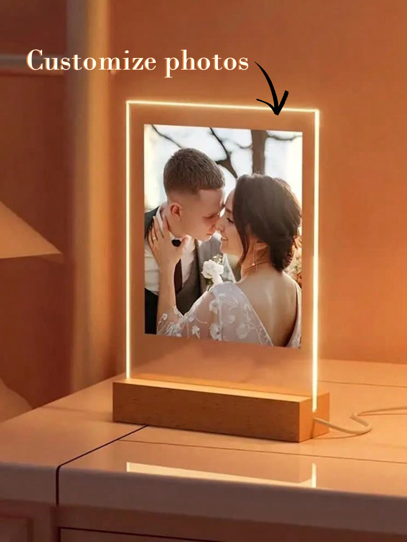 Personalize Photo LED Night Light Frame