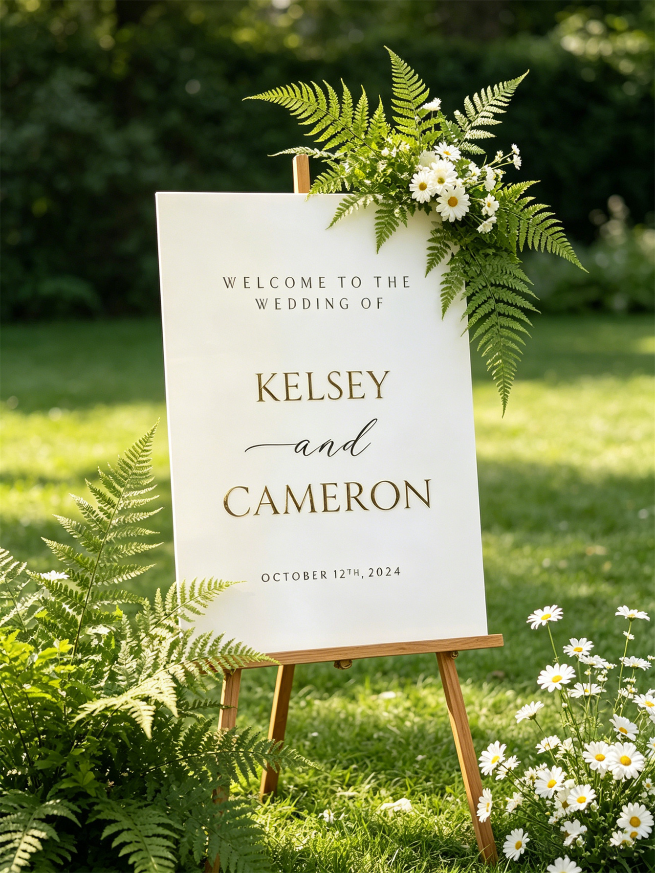 Wedding Welcome Sign - Personalized acrylic wedding welcome sign, modern and fashionable decoration of the wedding entrance. Welcome to our wedding sign